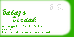 balazs derdak business card